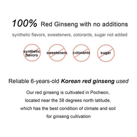 Détails de l'étiquette de l'extrait de ginseng rouge POCHEON