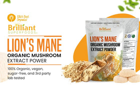 Détails de l'étiquette de l'extrait de Lion's Mane Ellie's Best