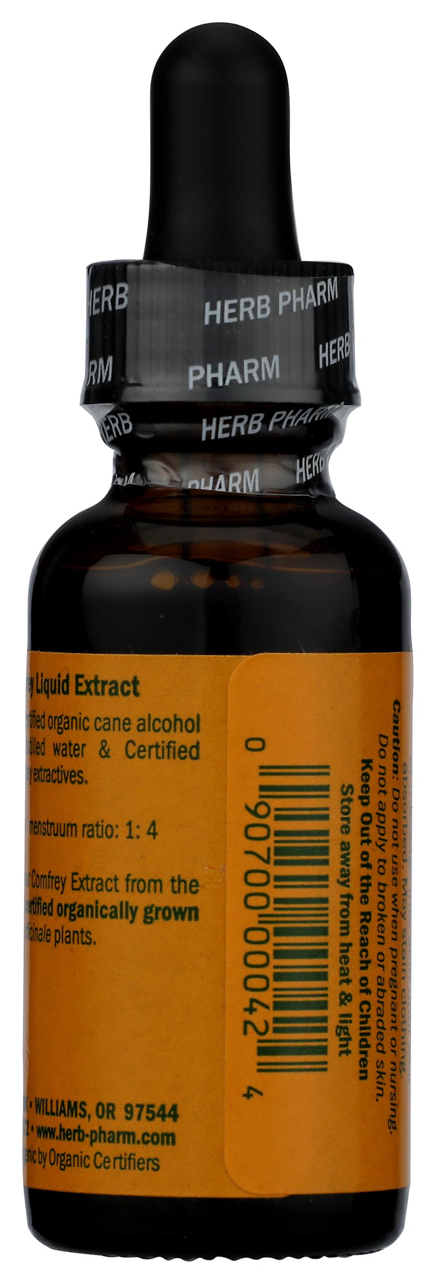 Détails de l'étiquette de l'Extrait Liquide de Consoude Bio Herb Pharm