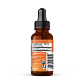 Détails de l'étiquette de l'extrait liquide de feuille de papaye bio Herbal Goodness