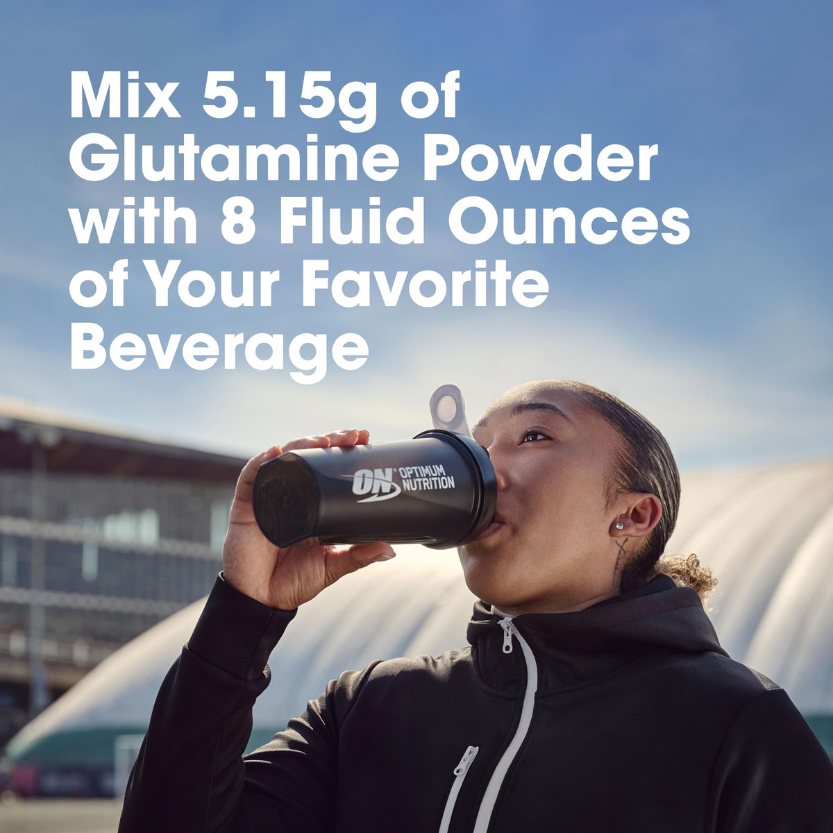 Détails de l'étiquette de L-Glutamine Optimum Nutrition