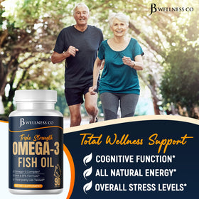 Détails de l'étiquette de l'huile de poisson Omega 3 JB Wellness Co