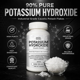 Détails de l'étiquette de l'hydroxyde de potassium Pacific Pelican