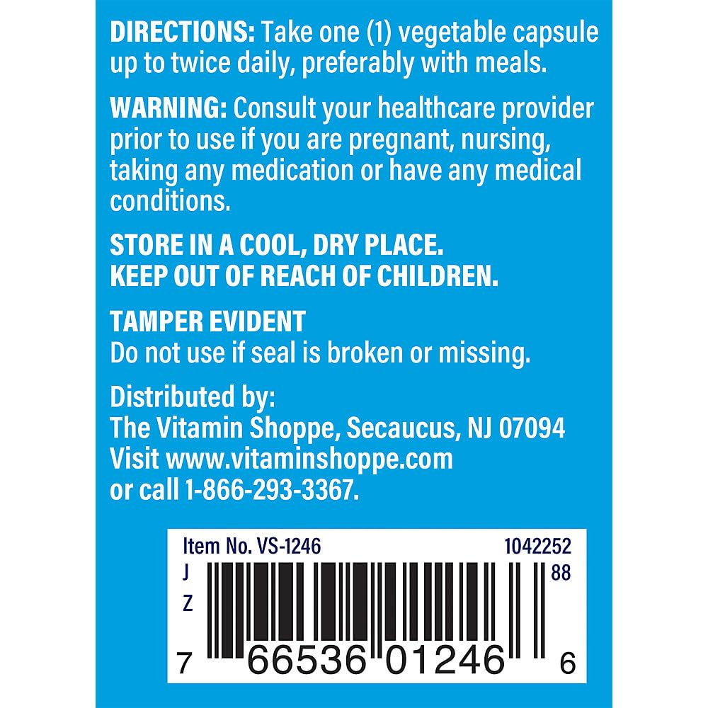 Détails de l'étiquette de la bouteille C-1000 de The Vitamin Shoppe