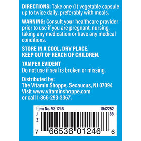 Détails de l'étiquette de la bouteille C-1000 de The Vitamin Shoppe