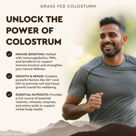Détails de l'étiquette de la poudre de colostrum bovin Ancestral Supplements