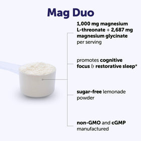 Détails de l'étiquette de la poudre de magnésium Mag Duo