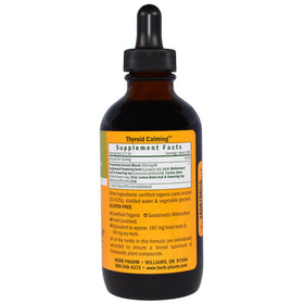 Détails de l'étiquette de la Teinture Calmante pour la Thyroïde Herb Pharm