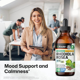 Détails de l'étiquette de la teinture Rhodiola Rosea BIO KRAUTER