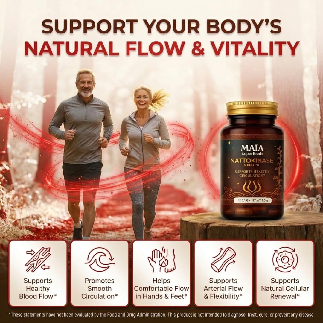 Détails de l'étiquette de MAÏA SUPERFOODS Nattokinase 5000 FU