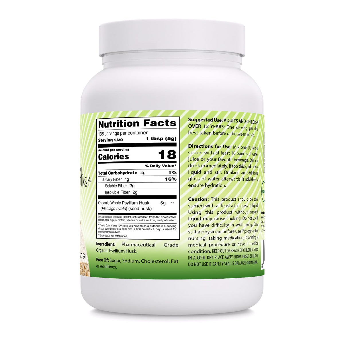 Détails de l'étiquette de psyllium husk Amazing India