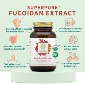 Détails de l'étiquette de PURE SYNERGY SuperPure Extrait de Fucoïdane