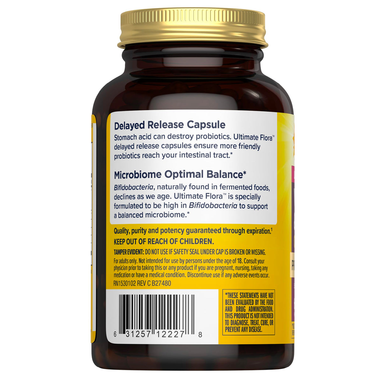 Détails de l'étiquette de Renew Life Probiotique Femme