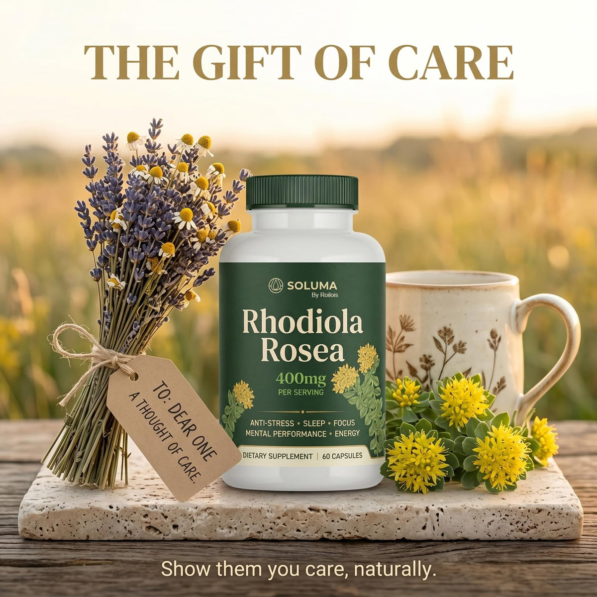 Détails de l'étiquette de Roilois Rhodiola Rosea 68g