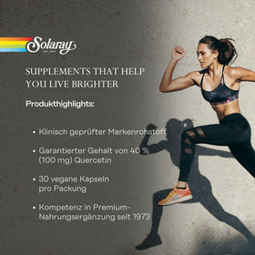 Détails de l'étiquette de SOLARAY Quercetin Phytosome 250 mg