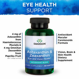 Détails de l'étiquette de Swanson Astaxanthin & Zeaxanthin