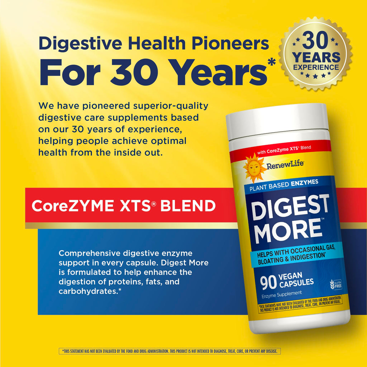 Détails de l'étiquette des Enzymes Végétales Renew Life
