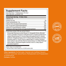 Détails de l'étiquette du complément alimentaire Univera