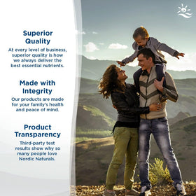 Détails de l'étiquette du complément Nordic Naturals
