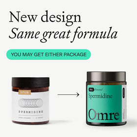 Détails de l'étiquette du complément OMRE Spermidine 10mg