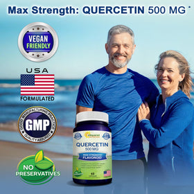 Détails de l'étiquette du complément Quercétine 500mg aSquared Nutrition