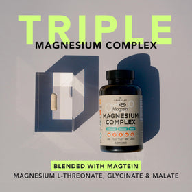 Détails de l'étiquette du complexe de magnésium Magtein AMANDEAN