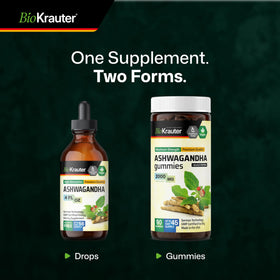 Détails de l'étiquette du flacon BIO KRAUTER Ashwagandha