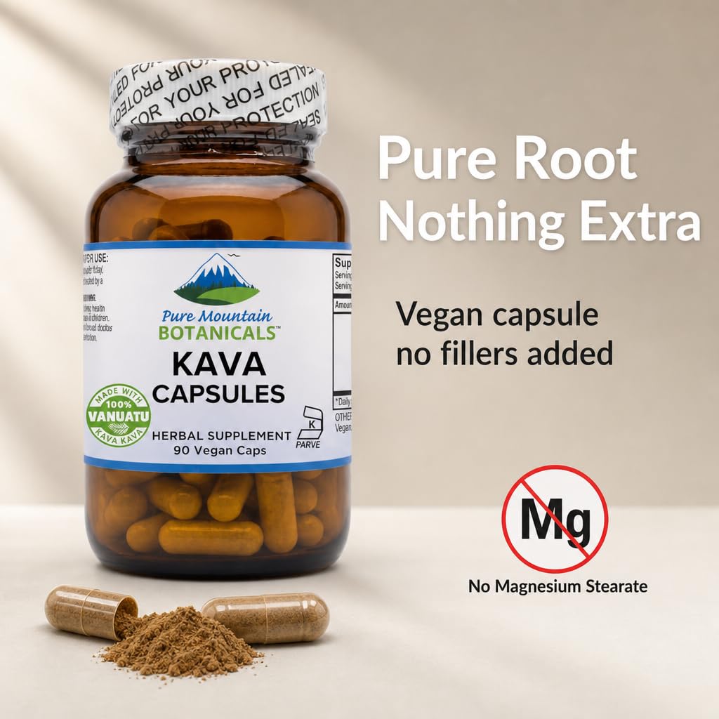 Détails de l'étiquette du flacon de Kava Kava