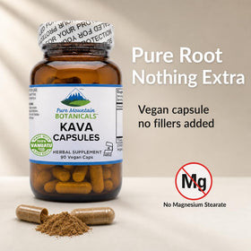 Détails de l'étiquette du flacon de Kava Kava