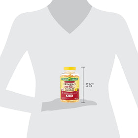 Détails de l'étiquette du flacon de LUAL Omega-3 500 mg