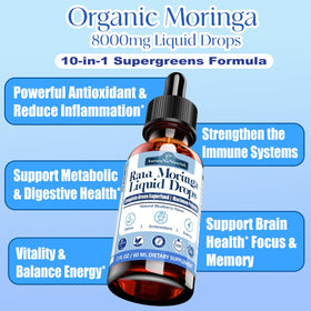 Détails de l'étiquette du flacon de Moringa AuraraNeNourish
