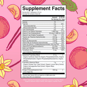 Détails de l'étiquette du flacon de multivitamine MARYRUTH'S