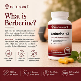 Détails de l'étiquette du flacon de Naturonel Berbérine HCl