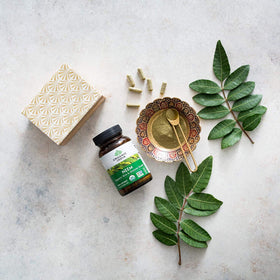 Détails de l'étiquette du flacon de neem ORGANIC INDIA