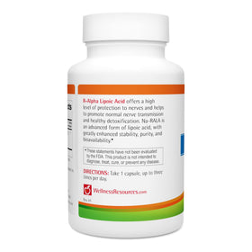 Détails de l'étiquette du flacon de R Acide Lipoïque Wellness Resources