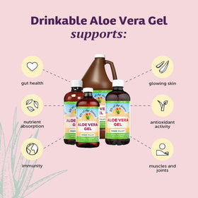Détails de l'étiquette du gel d'aloe vera Lily Of The Desert