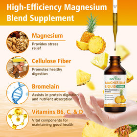 Détails de l'étiquette du magnésium glycinate liquide BVIVLOO