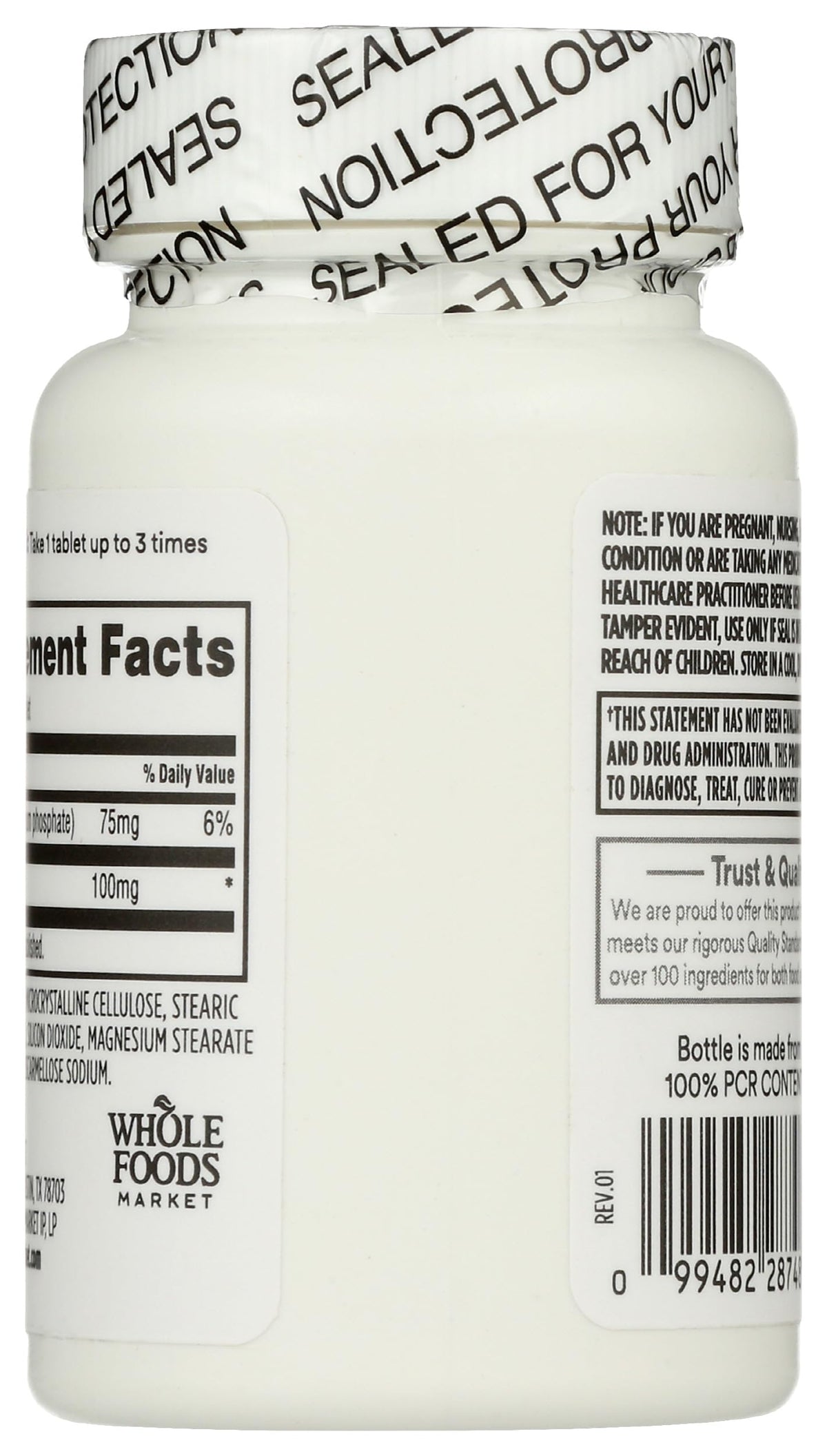 Détails de l'étiquette du produit 365 Acide Alpha Lipoïque