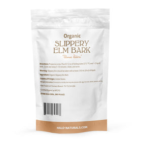 Détails de l'étiquette du produit Halo Naturals écorce de bouleau glissant bio