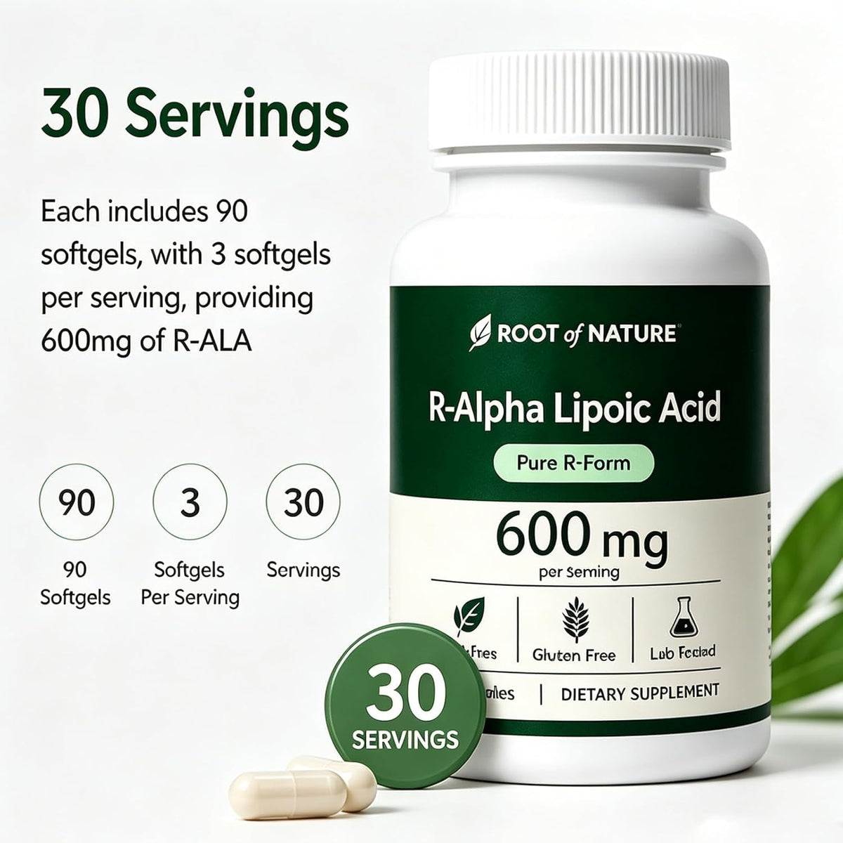 Détails de l'étiquette du produit Molana Pumpkin R-Alpha Lipoic Acid