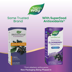 Détails de l'étiquette du Sirop de Sureau Nature's Way