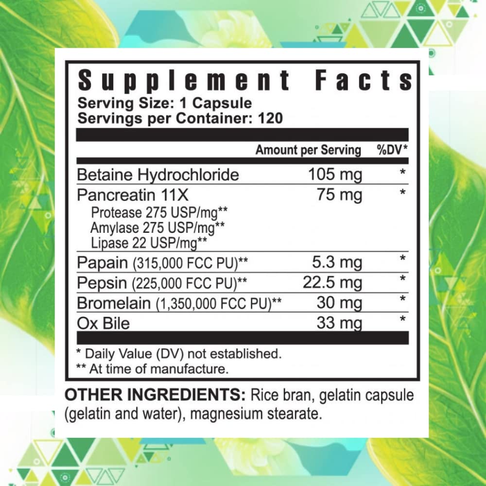 Détails de l'étiquette du Youngevity Complément Alimentaire Multi-Enzymes
