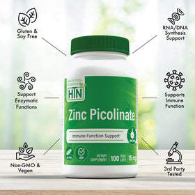Détails de l'étiquette du Zinc Picolinate 75mg