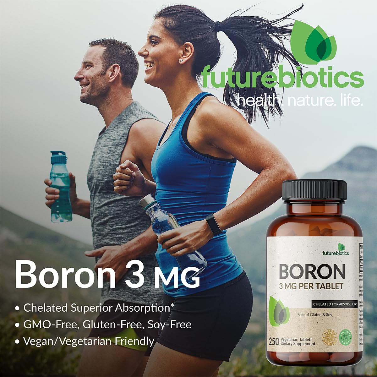 Détails de l'étiquette Futurebiotics Bore 3 mg