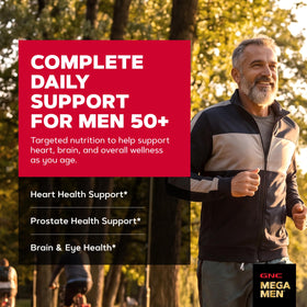 Détails de l'étiquette GNC Mega Men 50 Plus