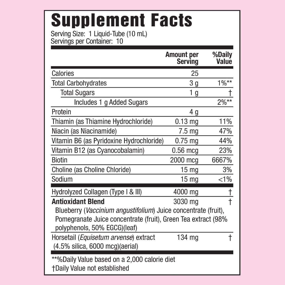 Détails de la boisson de collagène liquide Applied Nutrition