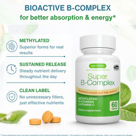 Détails de la boîte d'Igennus Super B-Complex 30g