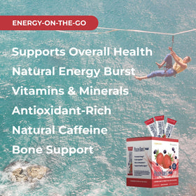 Détails de la boîte Youngevity Pollen Burst avec informations nutritionnelles