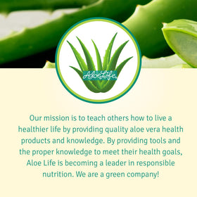 Détails de la bouteille d'Aloe Life Jus d'Aloe Vera