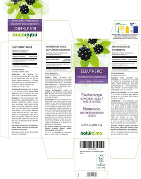 Détails de la bouteille de Tincture d'Éléuthero Naturalma